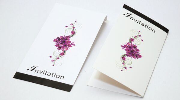 Saffron Design Invitation Card