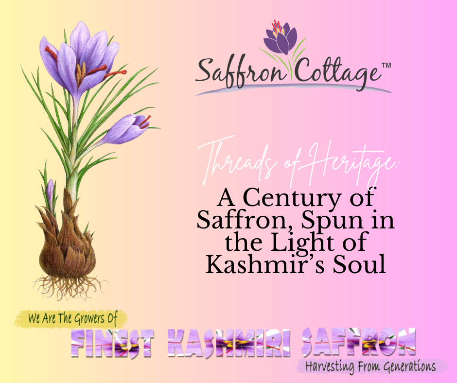 Threads of Heritage: A Century of Saffron, Spun in the Light of Kashmir’s Soul