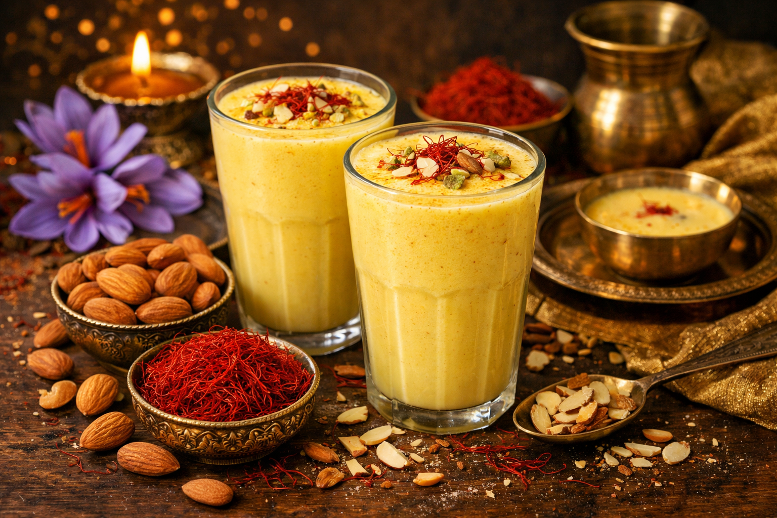 Kesar Badam Milkshake Recipe: A Golden Tradition Powered by the Finest Kashmiri Saffron