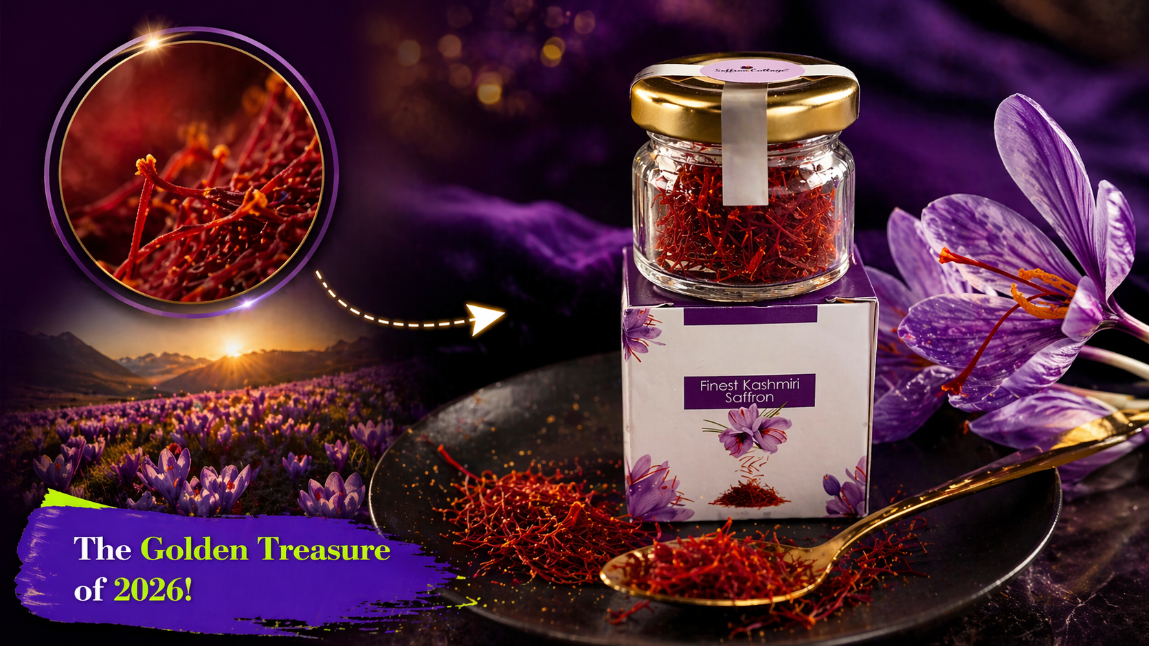 Finest Kashmiri Saffron The Golden Treasure Redefining Luxury in 2026 Why Smart Buyers Are Switching to Authentic Sources Now
