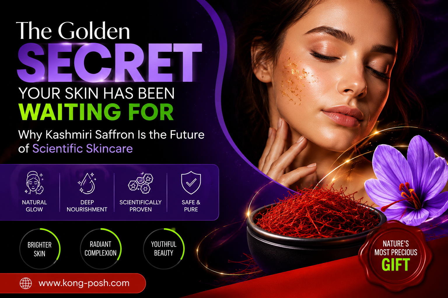 The Golden Secret Your Skin Has Been Waiting For Why Kashmiri Saffron Is the Future of Scientific Skincare