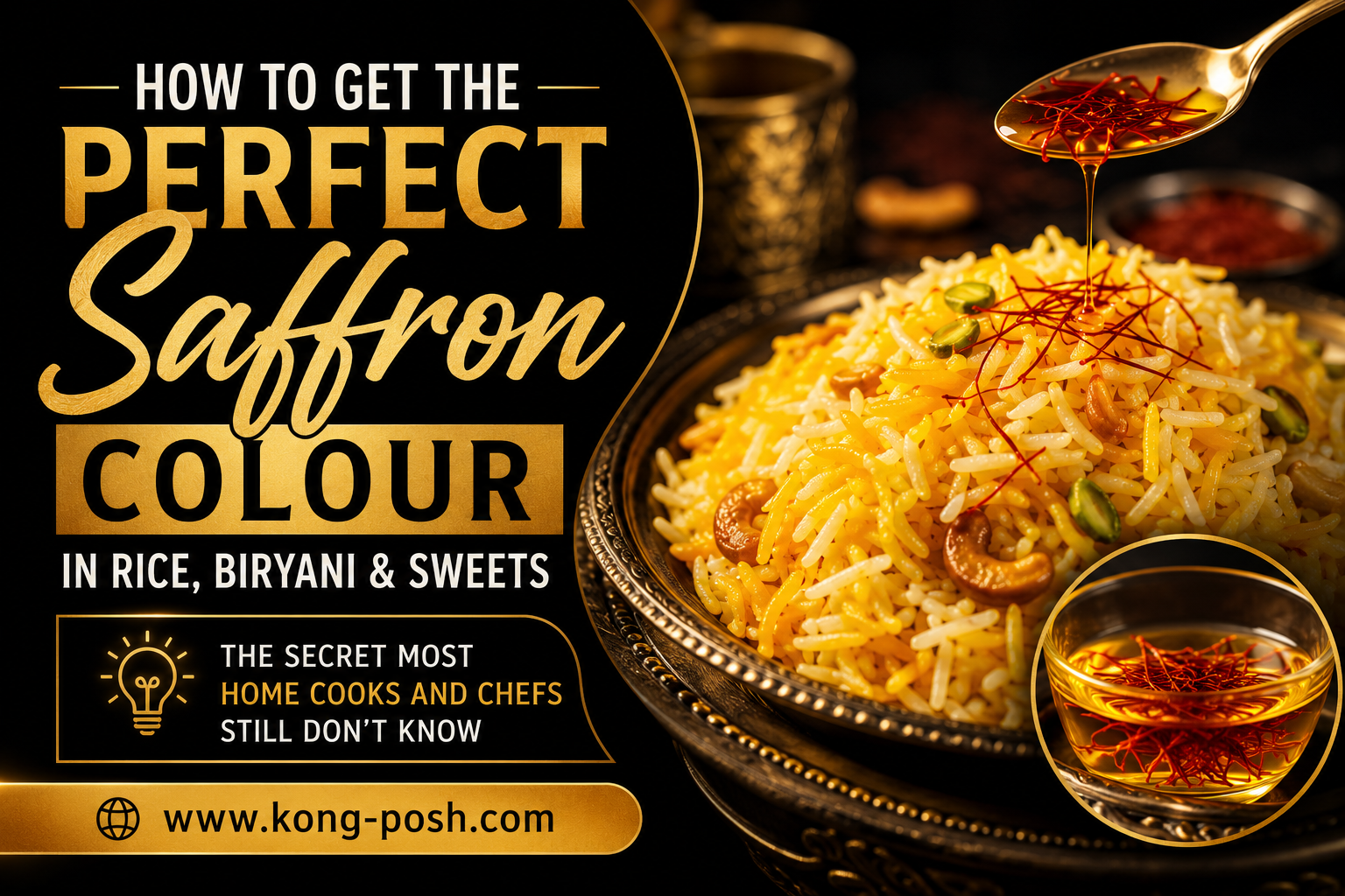 How to Get the Perfect Saffron Colour in Rice, Biryani & Sweets The Secret Most Home Cooks and Chefs Still Don't Know