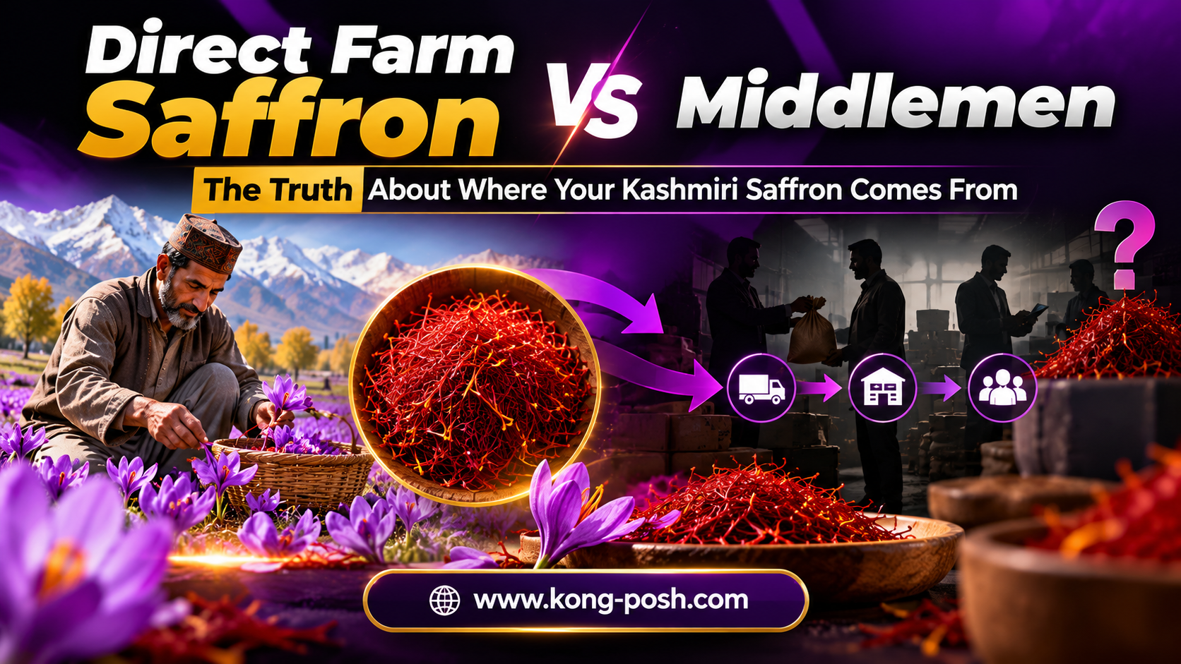 Direct Farm Saffron vs. Middlemen The Truth About Where Your Kashmiri Saffron Comes From